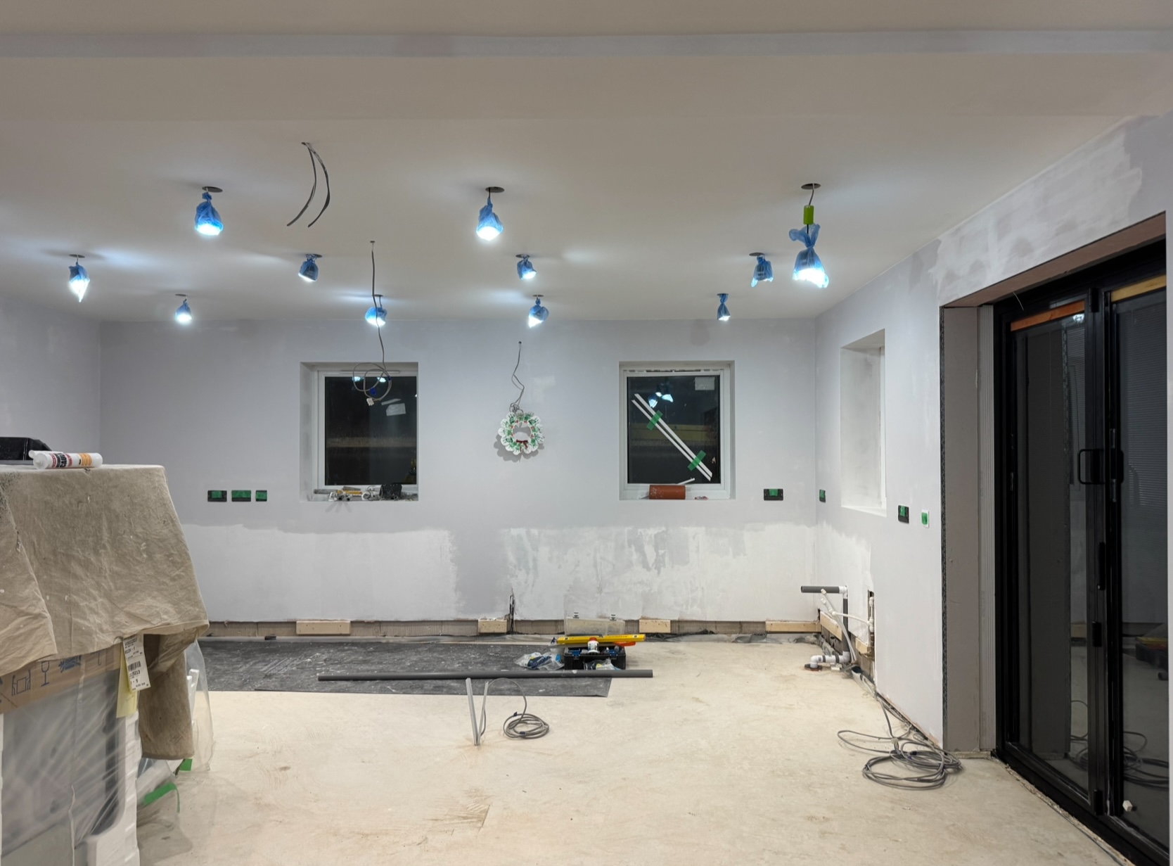 Newly Fitted Kitchen being Built